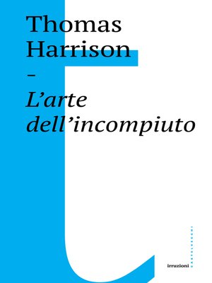 cover image of L'arte dell'incompiuto
